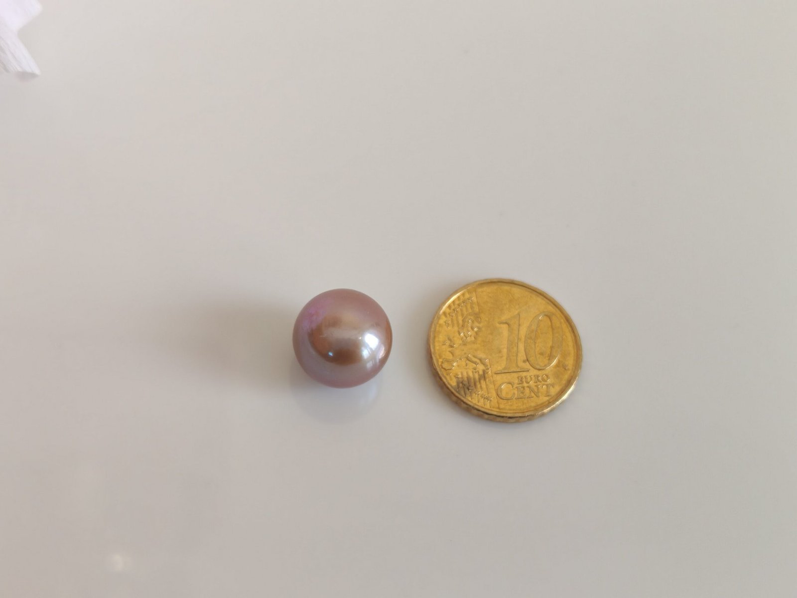 Perle de culture d'eau douce, mauve, ronde, 12. 2mm x 1pc - Image 3