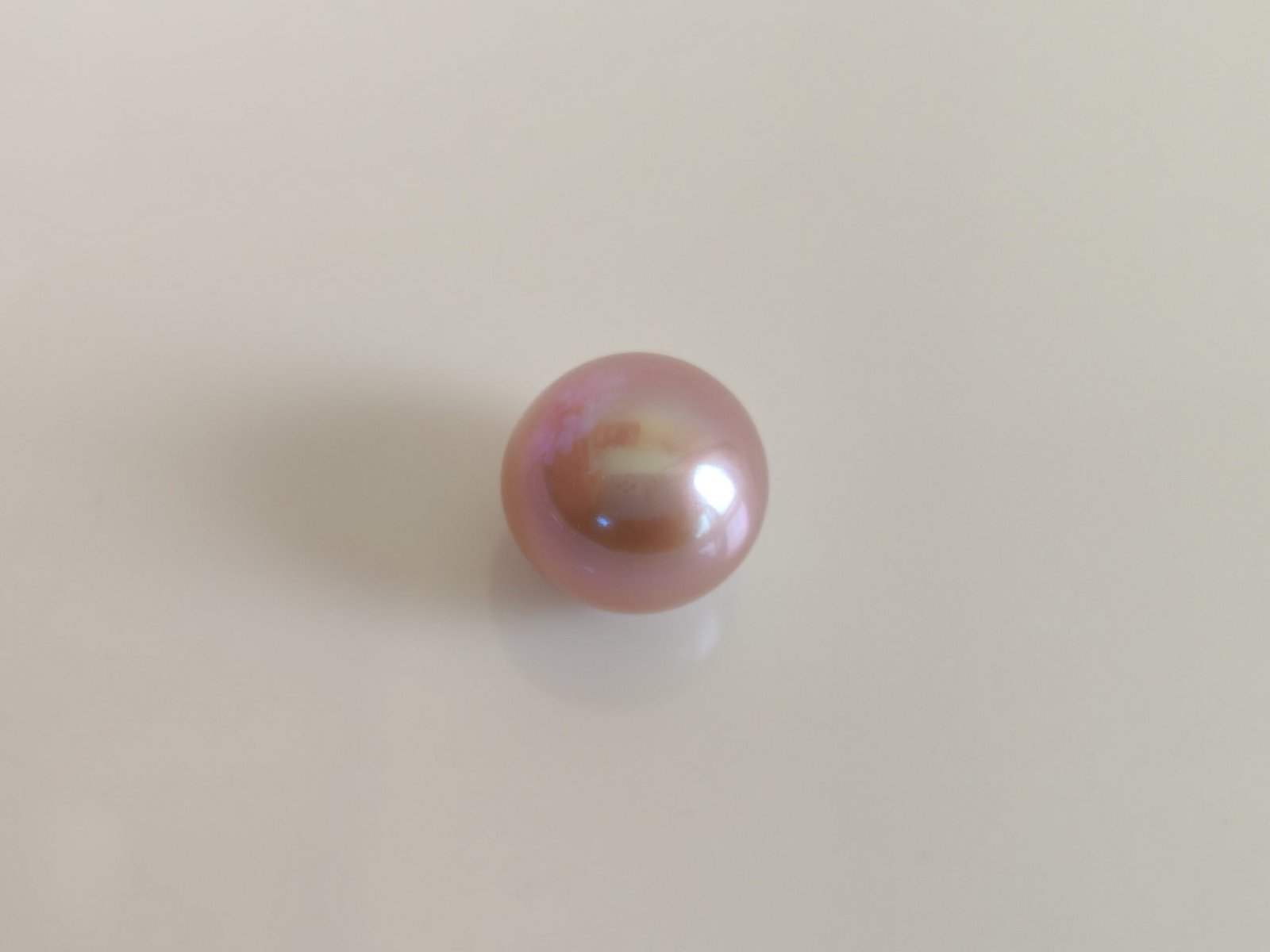 Perle de culture d'eau douce, mauve, ronde, 11.4 mm x 1pc