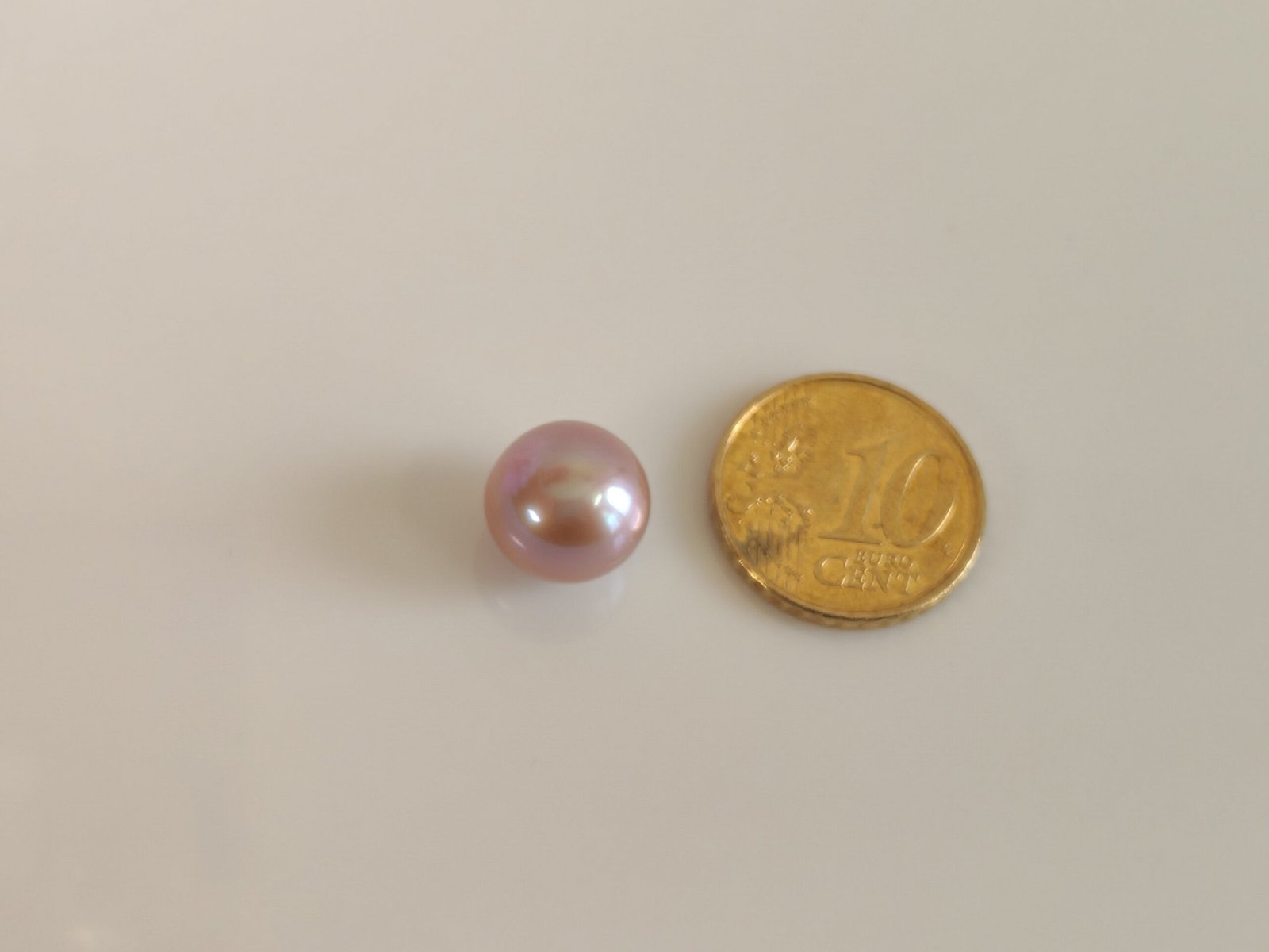 Perle de culture d'eau douce, mauve, ronde, 11.4 mm x 1pc - Image 3