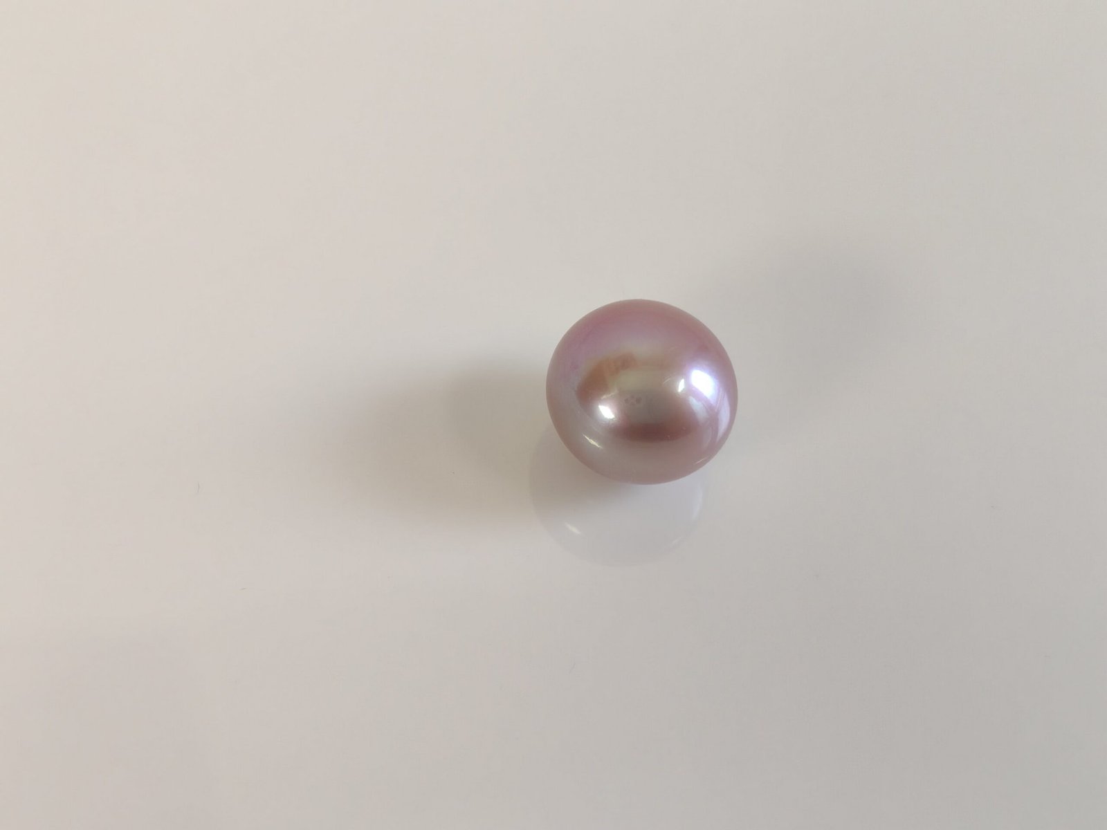 Perle de culture d'eau douce, mauve, ronde, 12 mm x 1pc - Image 2