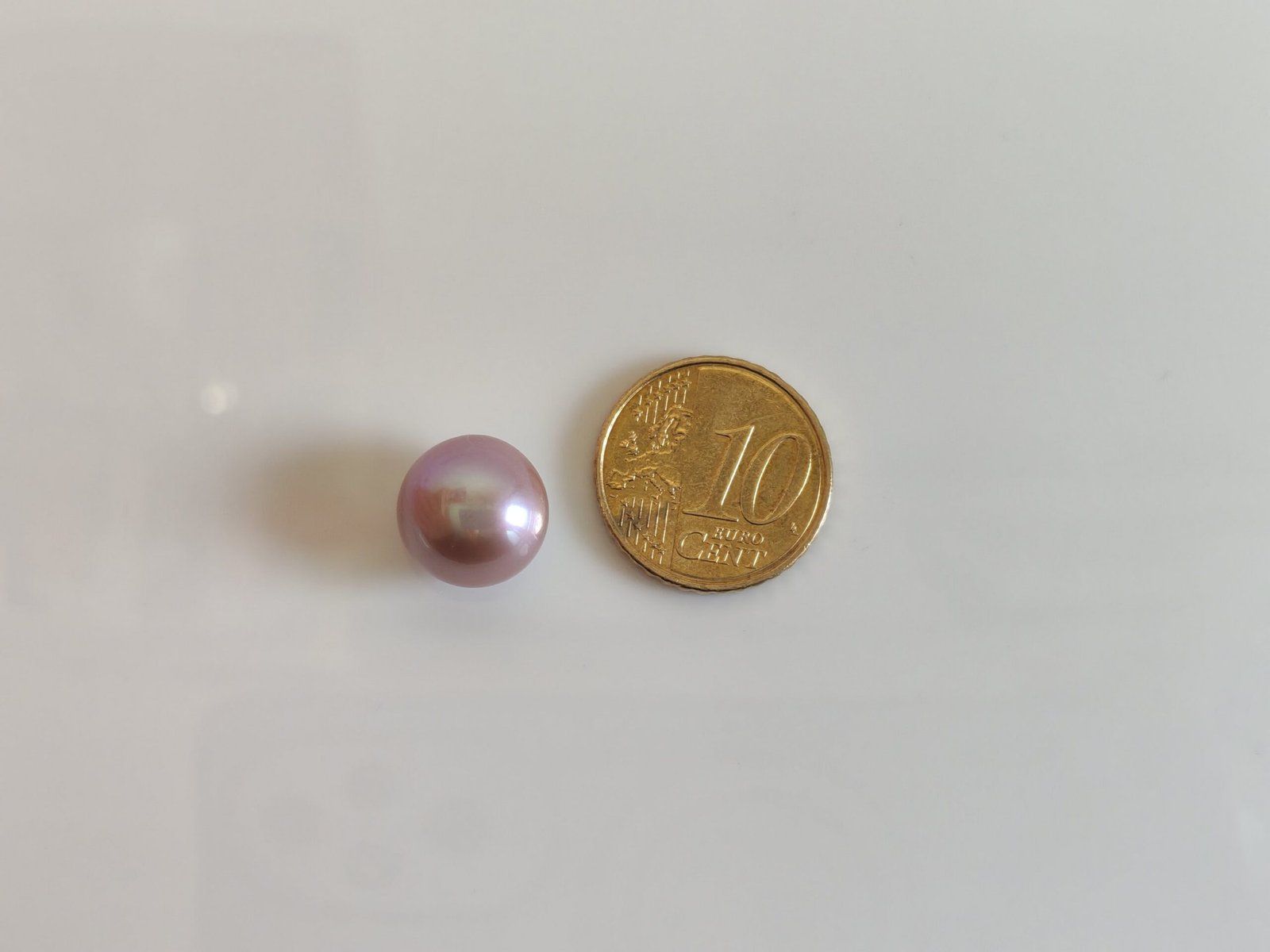 Perle de culture d'eau douce, mauve, ronde, 12 mm x 1pc - Image 4